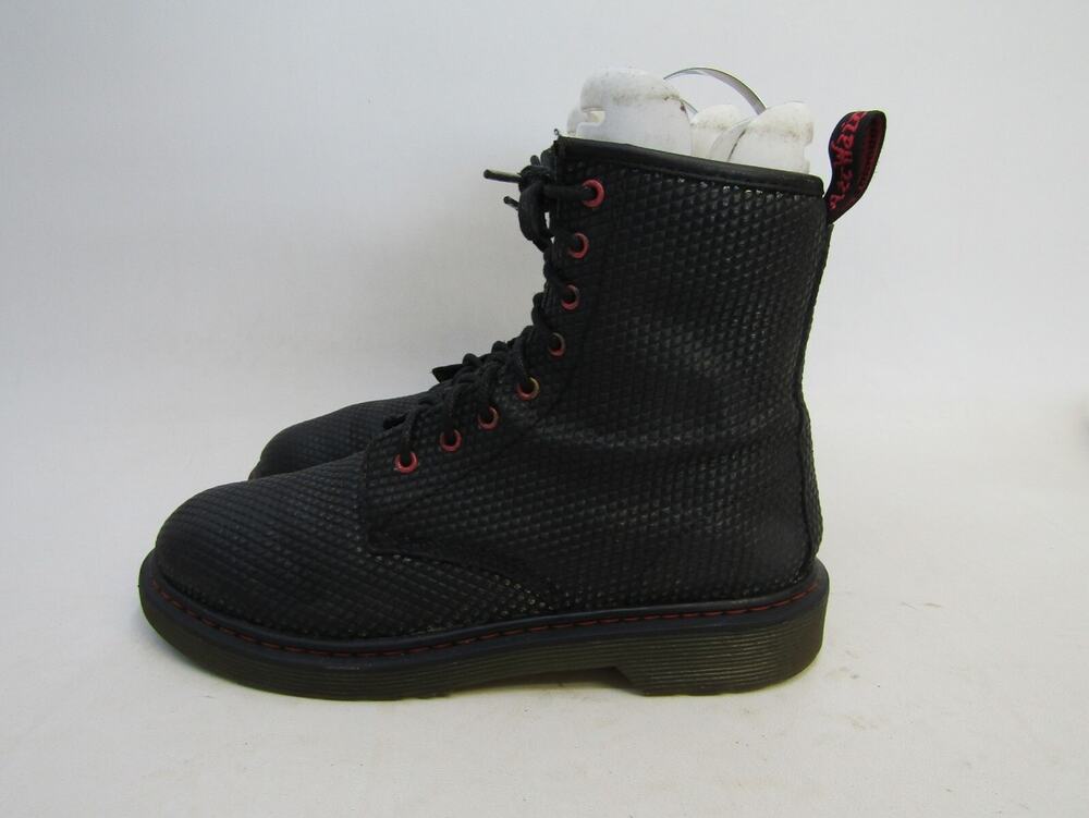 Dr. Martens Womens Size 6 M Black Leather Zip 8 Eye Ankle Fashion Boots Bootie
